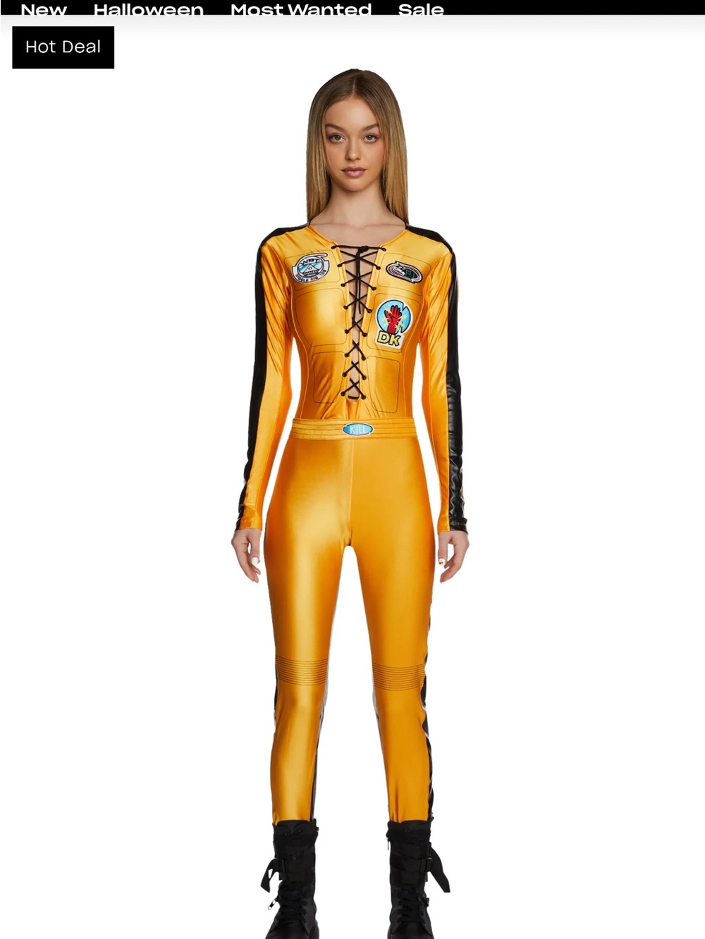 Dolls Kill Halloween BLACK MAMBA ASSASSIN COSTUME S